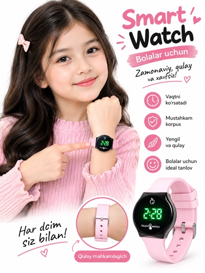 Touch Watch — электронные цифровые наручные часы - 