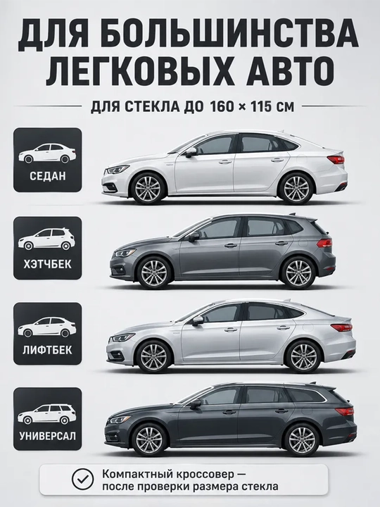 Avtomobil old oynasi uchun himoya yopqichi 160×115 sm ko‘zgu g‘iloflari bilan