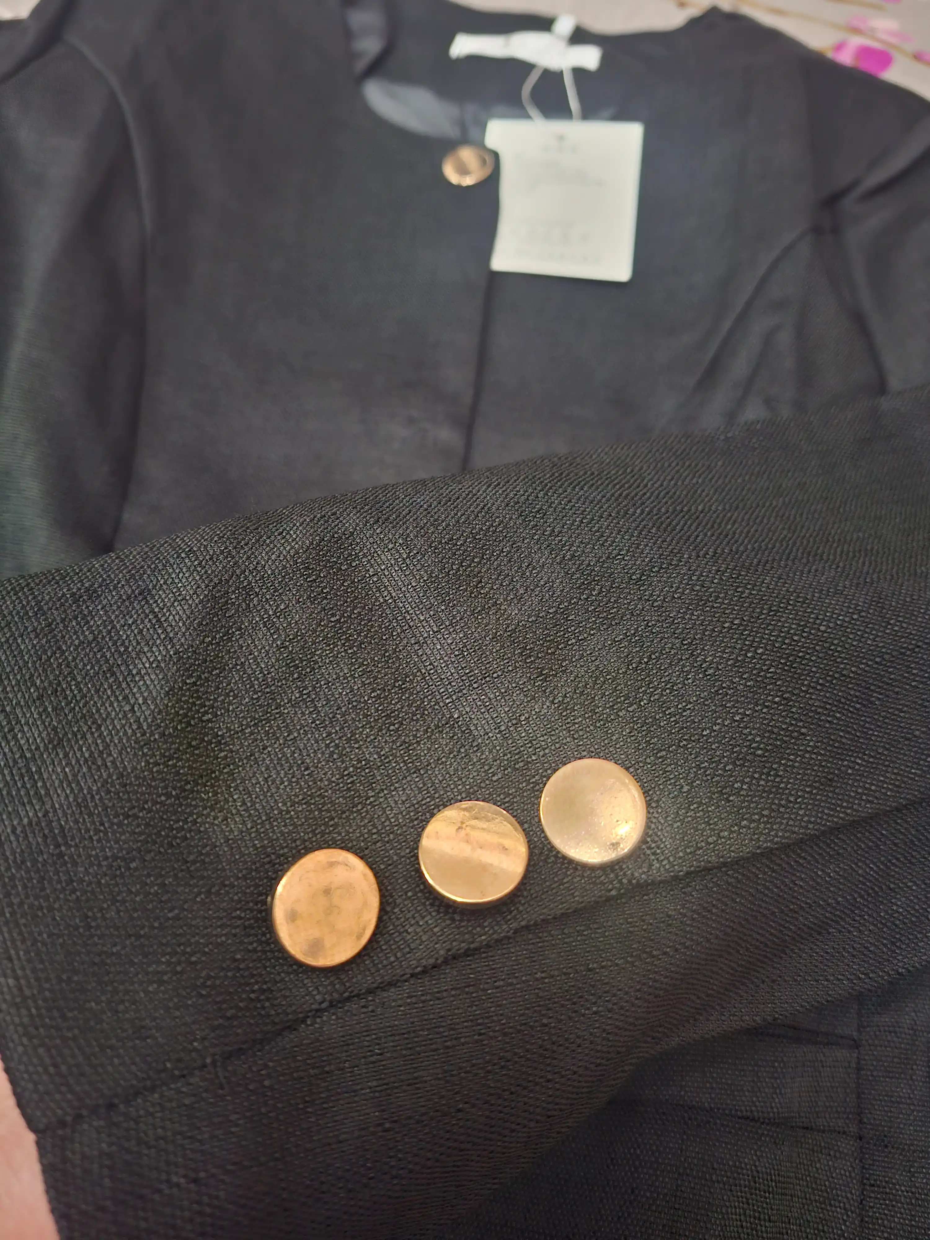 Tvid jaket, klassik pidjak, dumaloq yoqali kostyum, ayollar uchun bahor va kuzgi, L va XL