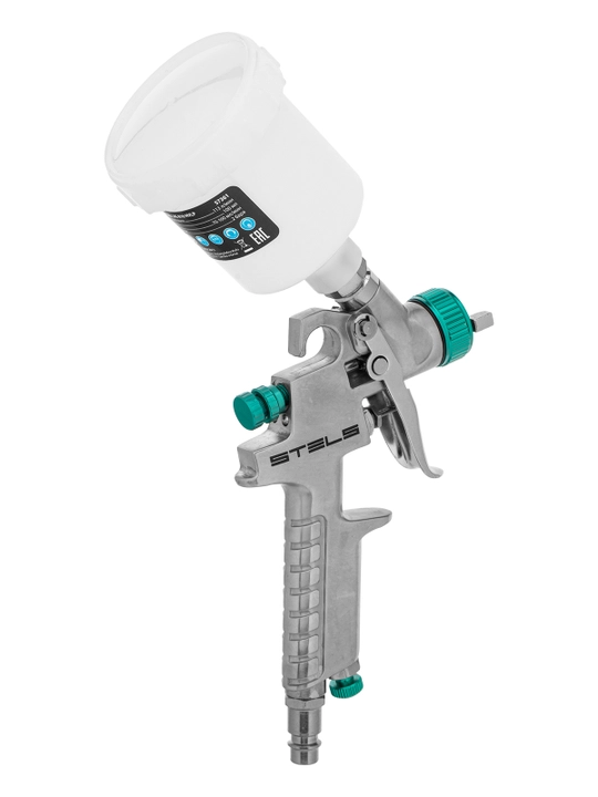 Краскопульт STELS, AG 810 HVLP, пневматический, сопло 0,8 мм и 1 мм, 57361