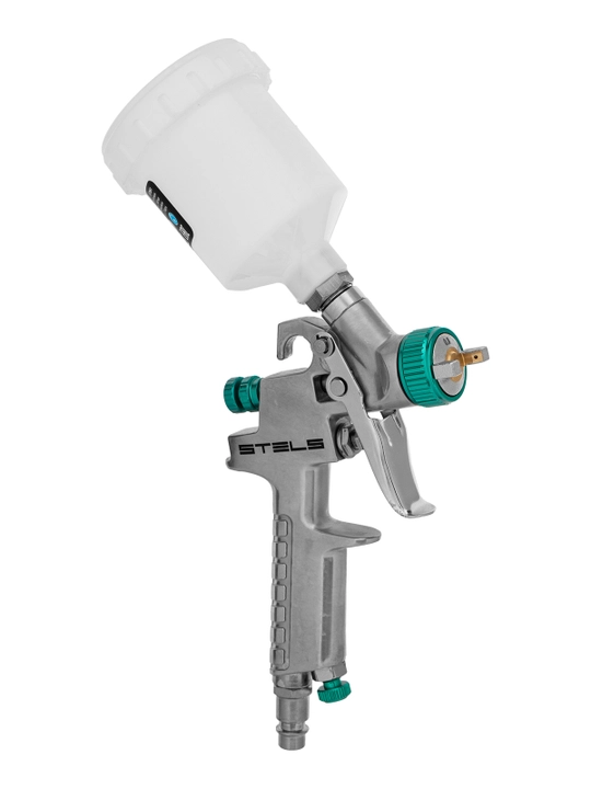 Краскопульт STELS, AG 810 HVLP, пневматический, сопло 0,8 мм и 1 мм, 57361