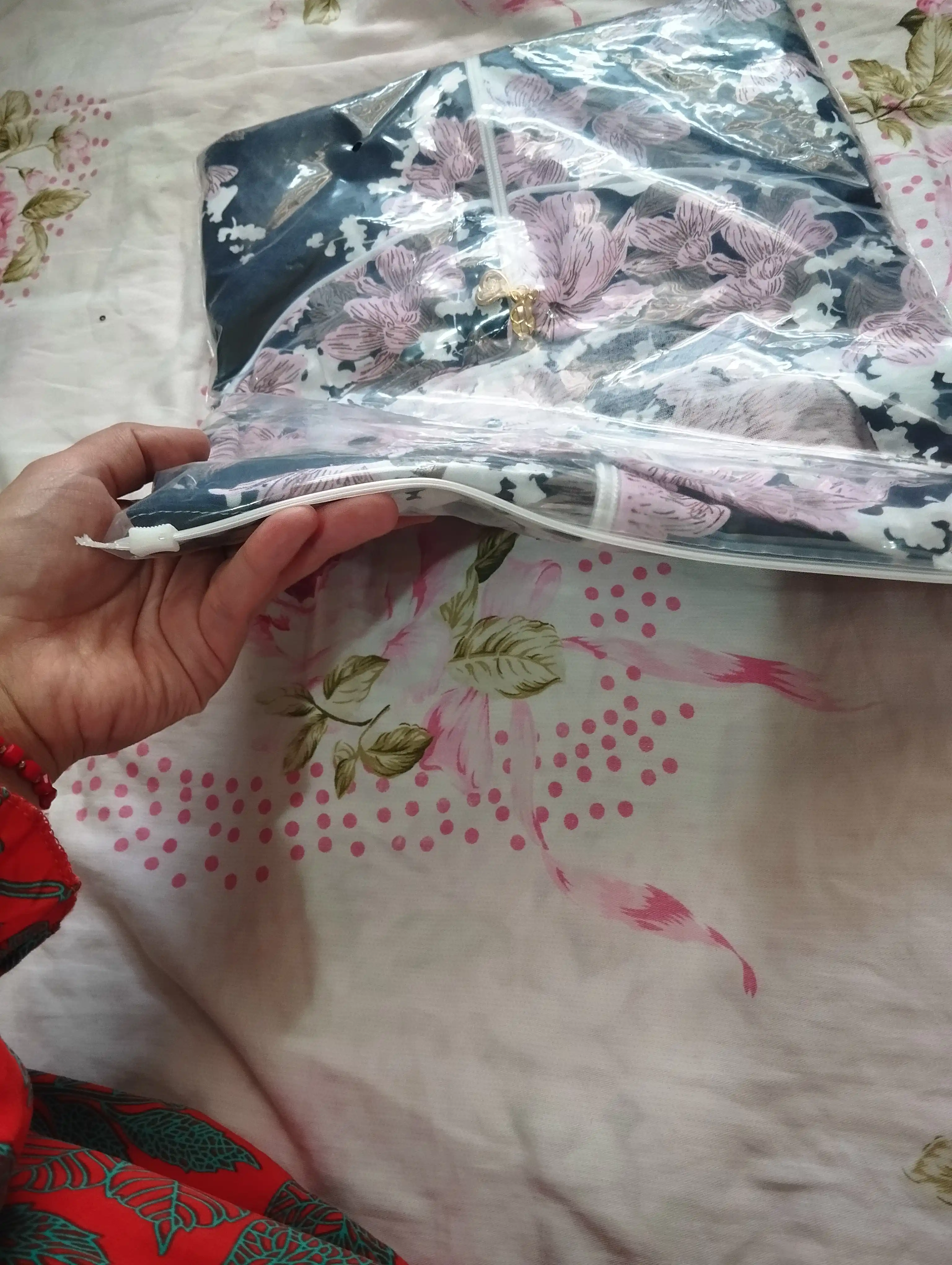 Ayollar xalati, uyda kiyish uchun, belbog‘li, oldi zamoklik, 100% paxta, 5 xil rangli