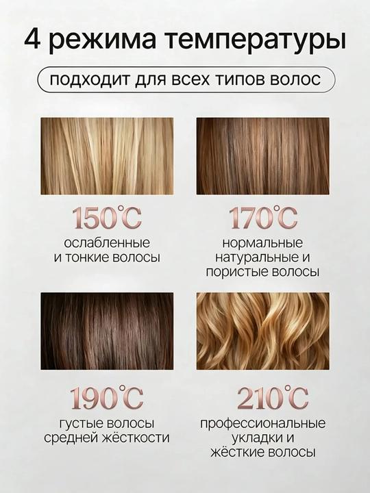 MAC Styler профессиональный утюжок, выпрямитель для волос MC-2018 с LED дисплеем, керамика - 