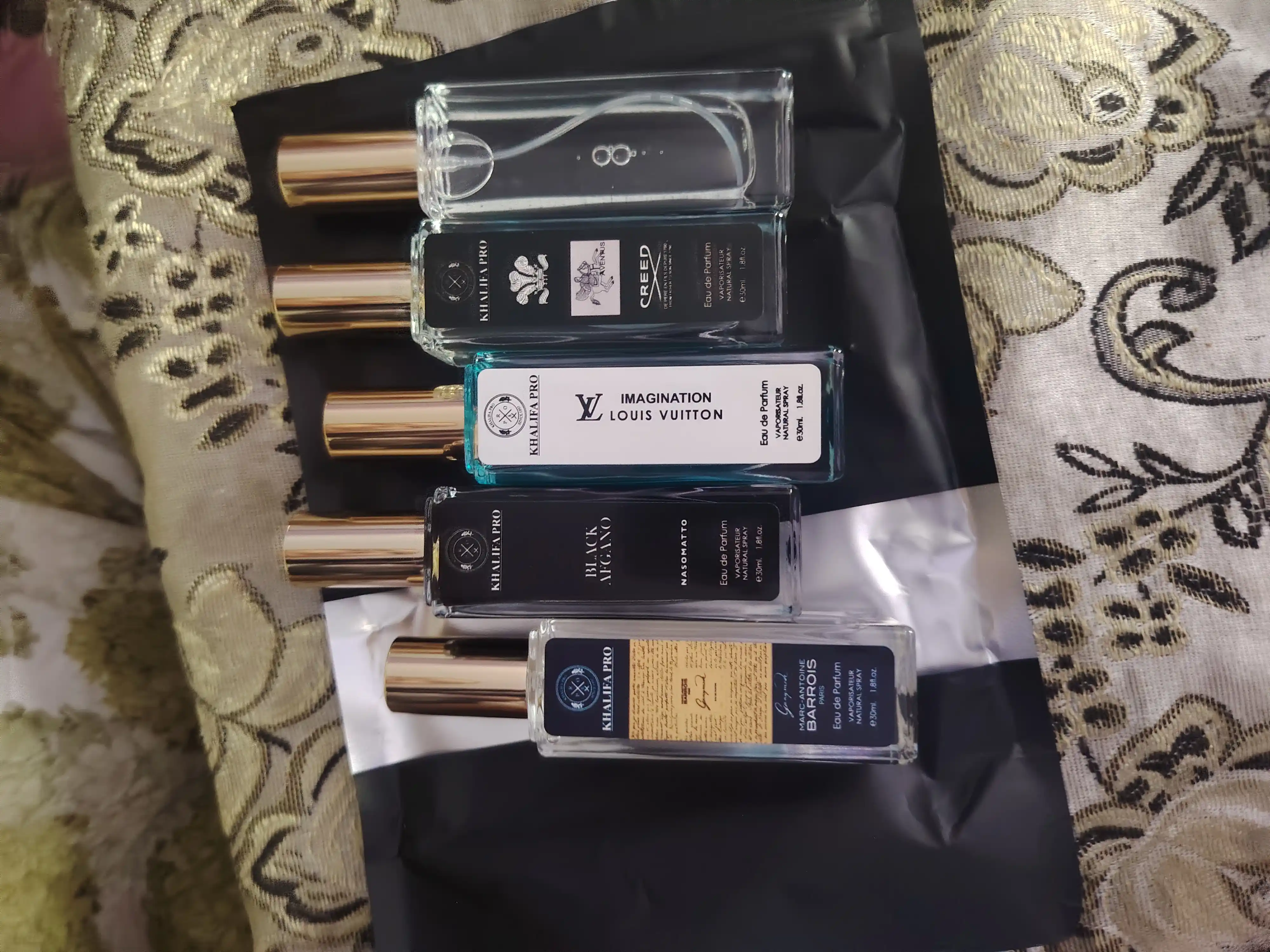 Парфюмерный набор 5 в 1 — Ganymede, Black Afgano, Creed, объём по 10 мл