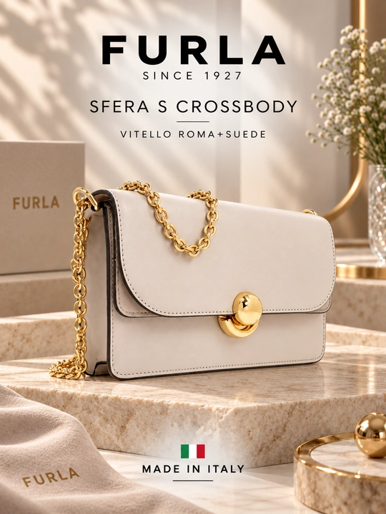 Sumka Furla Sfera S Crossbody - Vitello Roma+suede - 