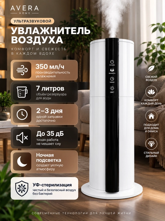 Увлажнитель, увлажнитель воздуха, ультразвуковой увлажнитель, увлажнитель для дома, офиса - 