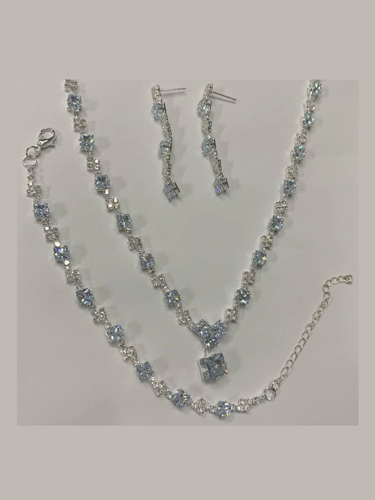 Mis komplekt, 18 karat oq tilla yugurtirilgan - 