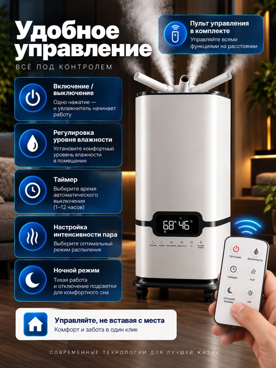 Увлажнитель, увлажнитель воздуха, ультразвуковой увлажнитель, увлажнитель для дома, офиса
