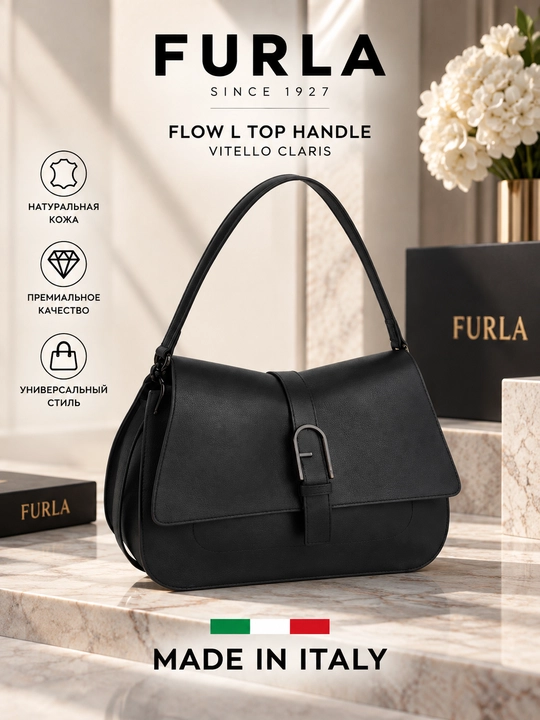 Sumka FURLA FLOW L TOP HANDLE - VITELLO CLARIS - 