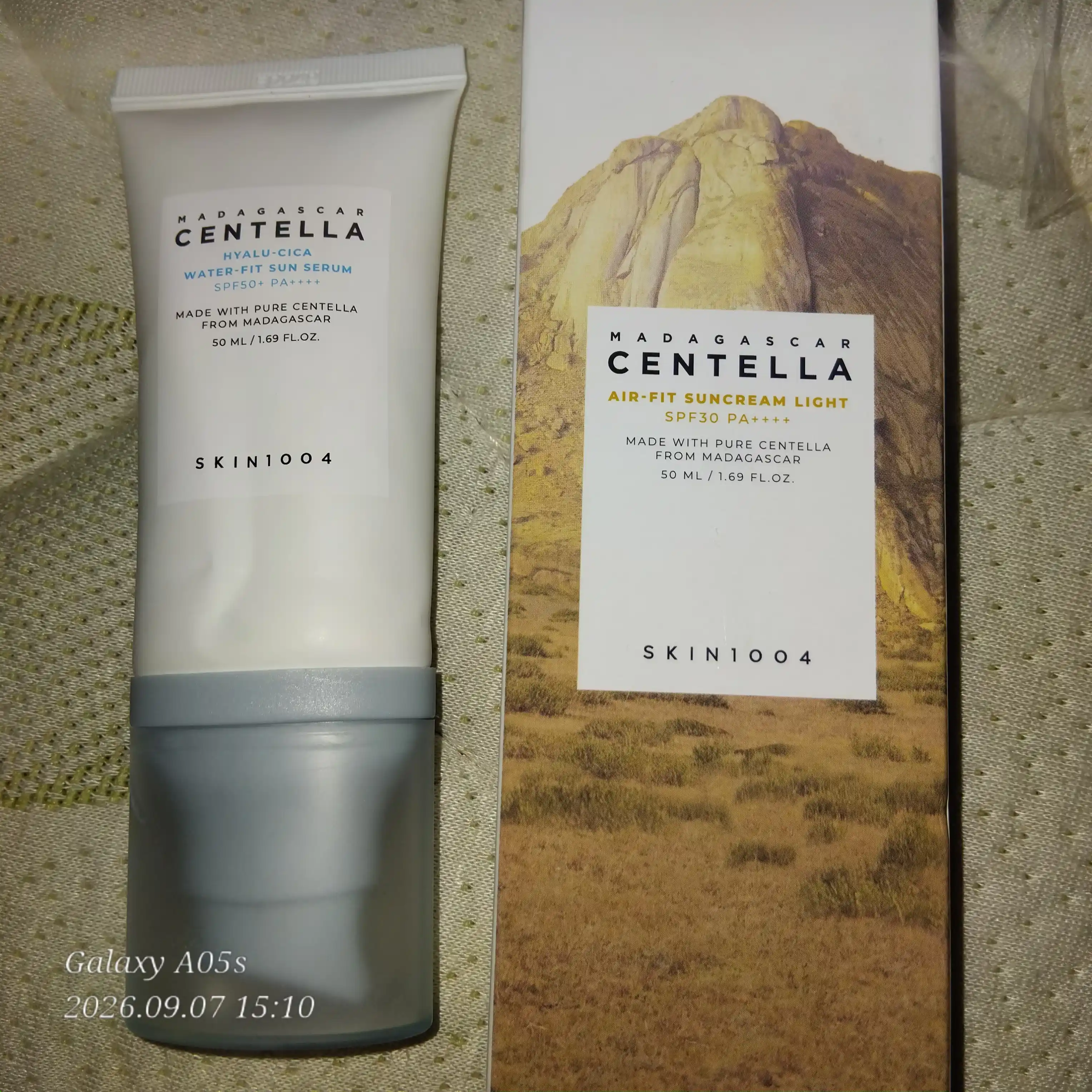 Quyoshdan himoyalovchi SKIN1004 Centella Hyalu-Cica Water-Fit Sun Madagascar SPF50+ PA++++