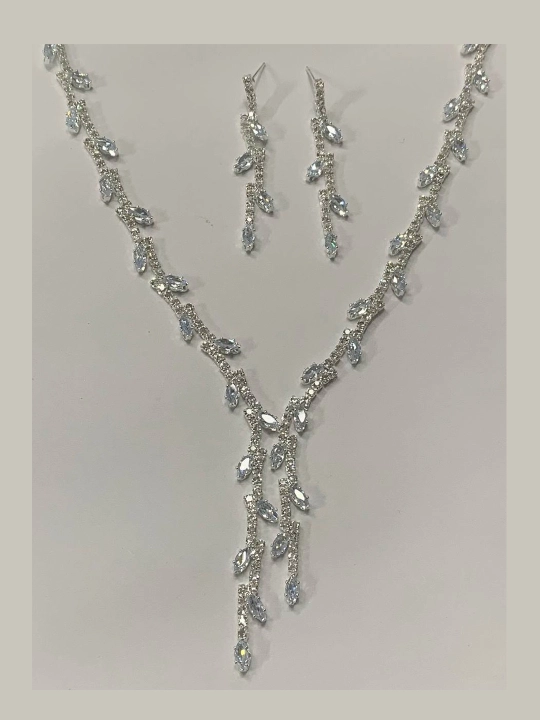 Mis komplekt, 18 karat oq tilla yugurtirilgan - 