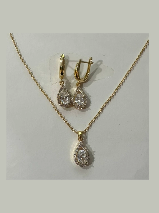 Komplekt mis, sariq tilla yugurtirilgan 18 karat - 
