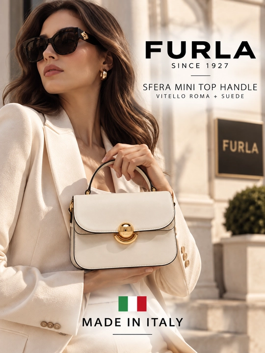 Sumka FURLA SFERA MINI TOP HANDLE - VITELLO ROMA+SUEDE