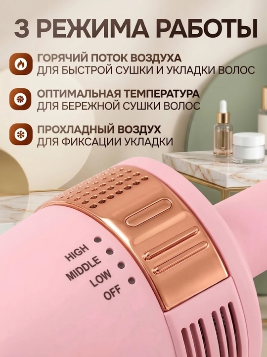 Фен-щетка для волос 5 в 1 JRM Styler, расческа-выпрямитель, брашинг