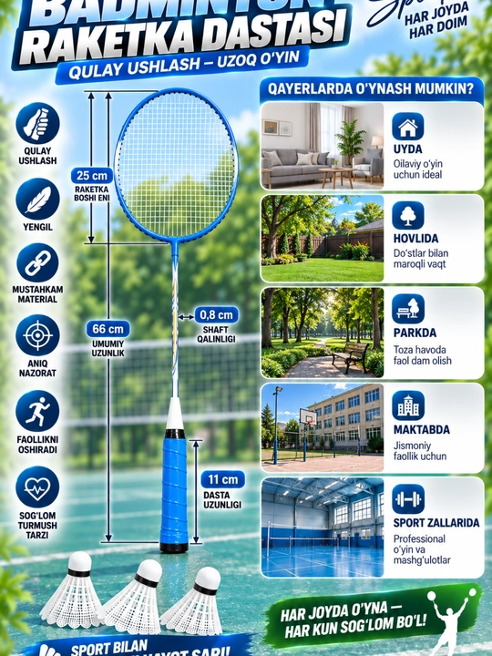 Набор для бадминтона Yonex (2 ракетки + воланы + чехлы)