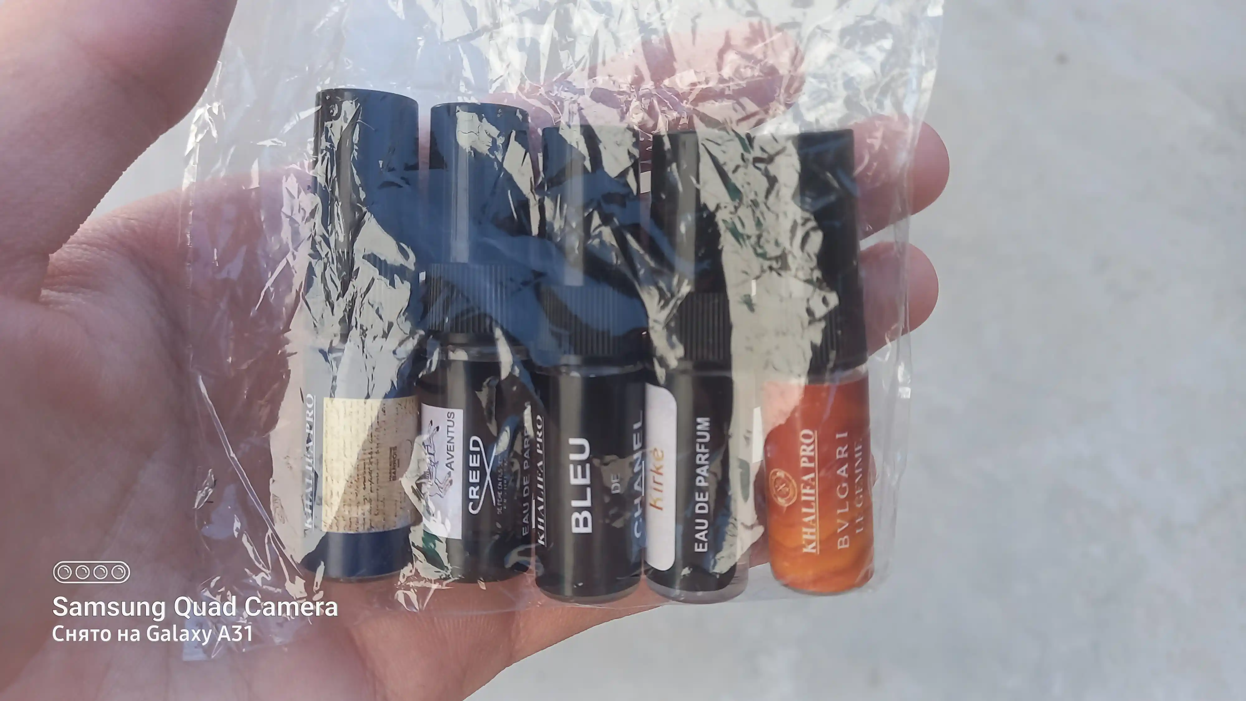 Erkaklar uchun atir to'plami, Tygar, Bleu De Chanel, Kirke, Creed Aventus, Ganymede, 5in1