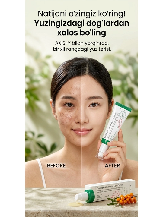 Axis-Y serum, dog'larga qarshi zardob, Dark spot correcting serum, sivorotka