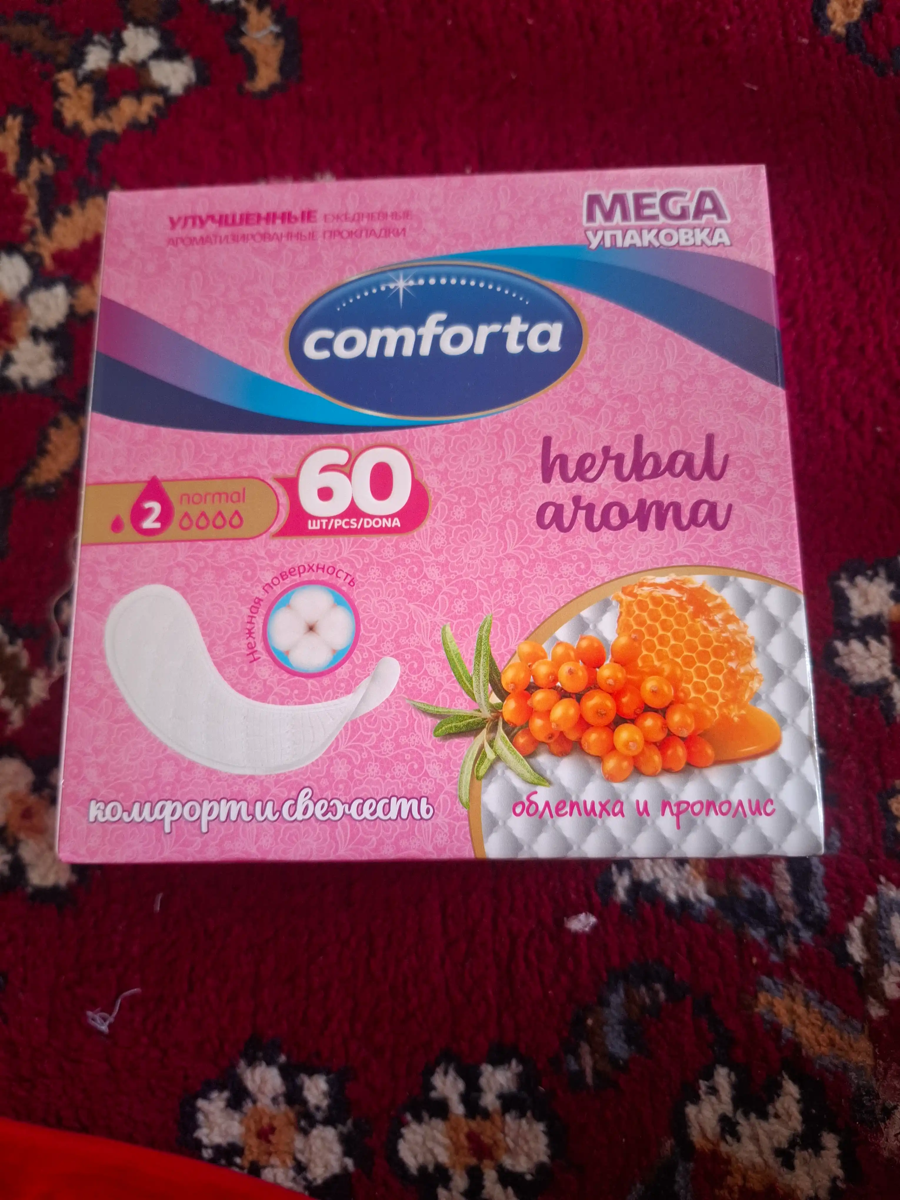 Kundalik prokladkalar Comforta chakanda, 60 dona