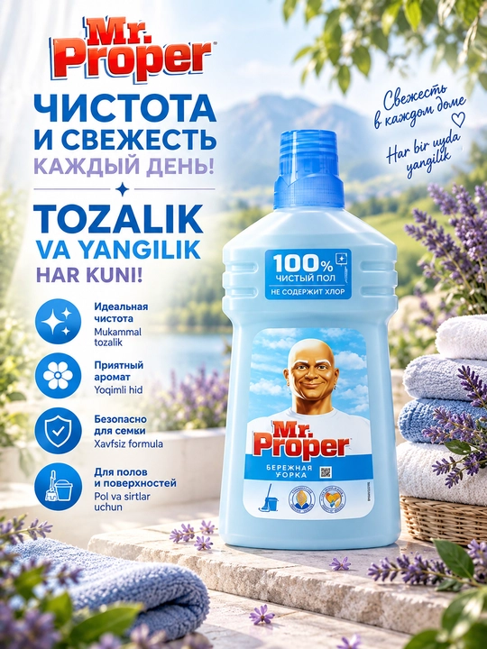 Mr. Proper — моющая жидкость для пола и поверхностей, 500 мл - 