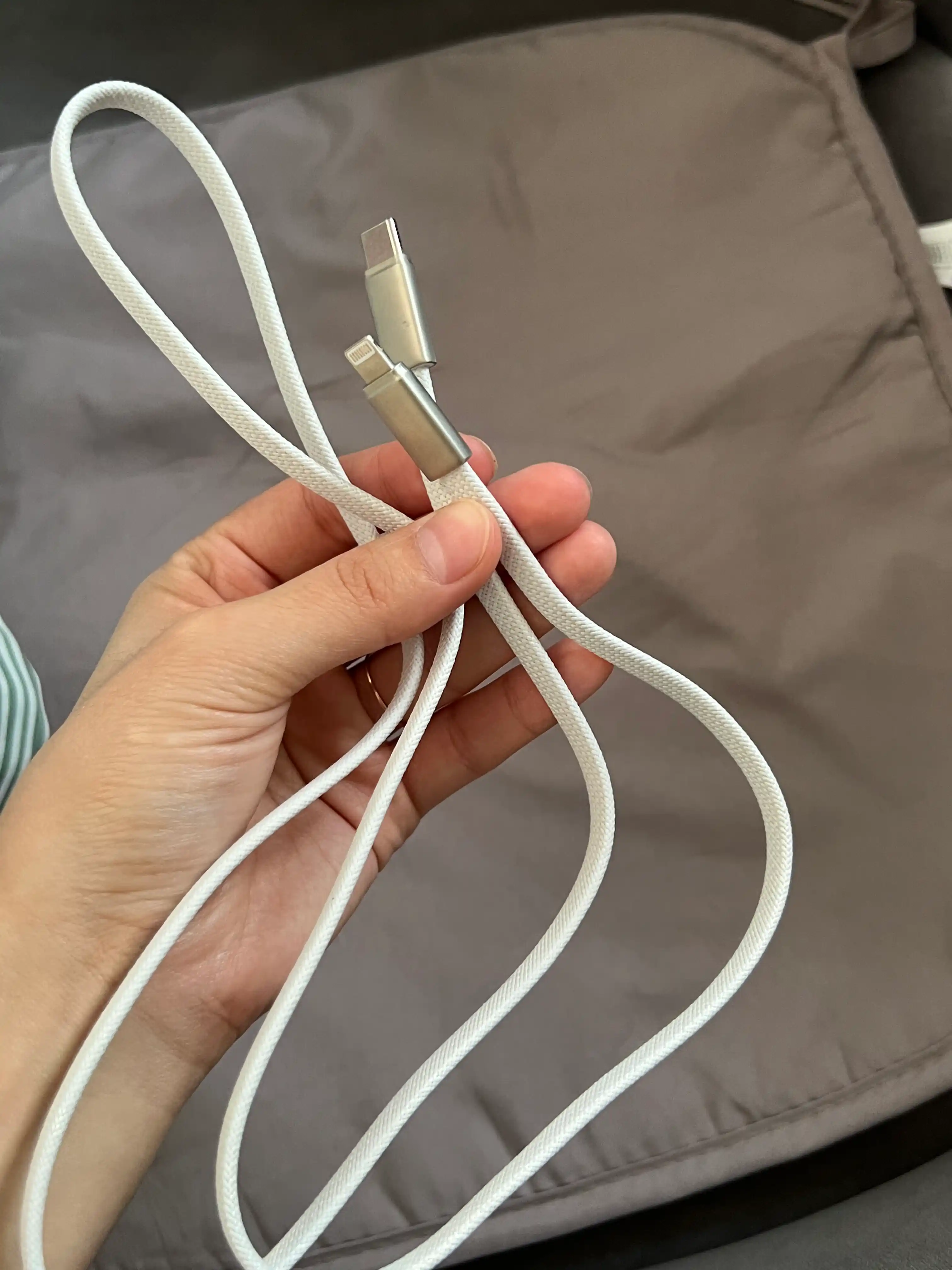 Kabel Type-C to Lightning 3.1, 6A, tez quvvatlash va ma’lumot uzatish uchun