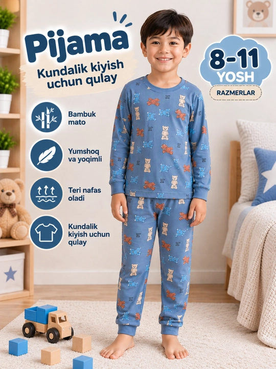 Bolalar pijamasi, dvoyka, uy kiyimi, bolalar koylagi, bolalar ustki kiyimi, bolalar sportivkasi