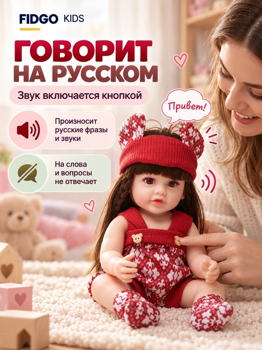 Кукла Reborn, говорящая, 30 см