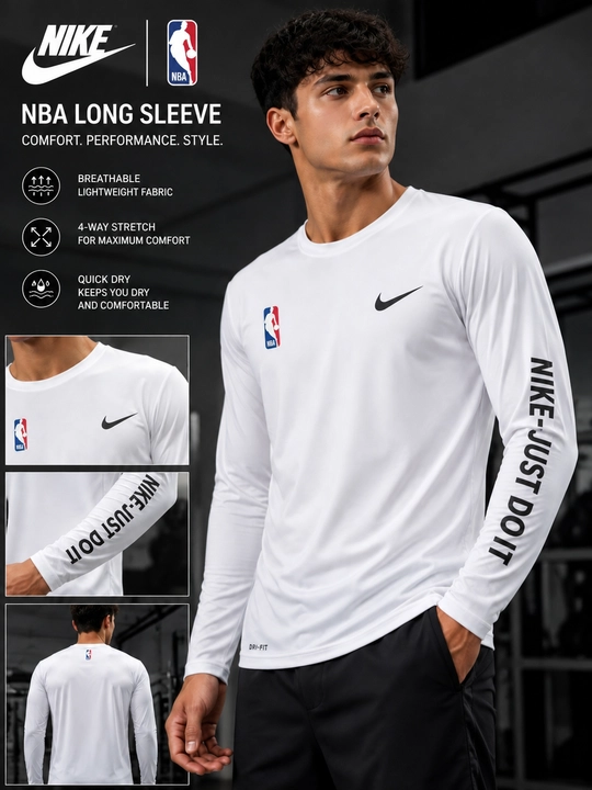 Мужской спортивный лонгслив Nike NBA, футболка с длинным рукавом - 