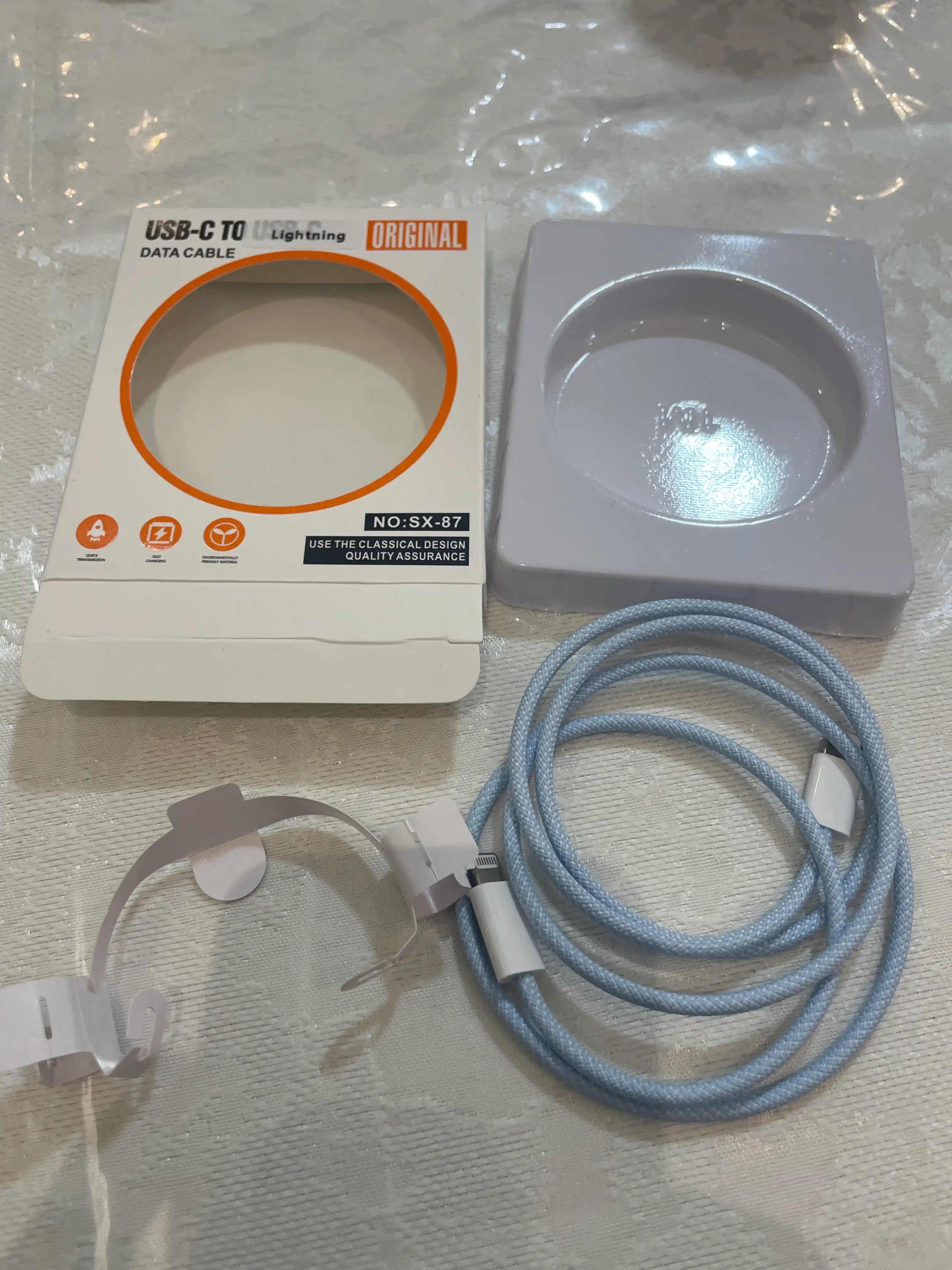 Kabel Type-C to Lightning 3.1, 6A, tez quvvatlash va ma’lumot uzatish uchun