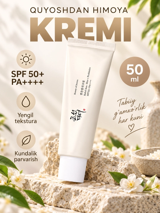 Beauty of Joseon Relief Sun Rice + Probiotics SPF 50+ PA++++ крем для лица, 50 мл - 