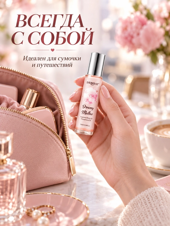 Ayollar uchun paxta qand va vanil hidli moyli atir (Maslyanye duhi, feromon), 10 ml