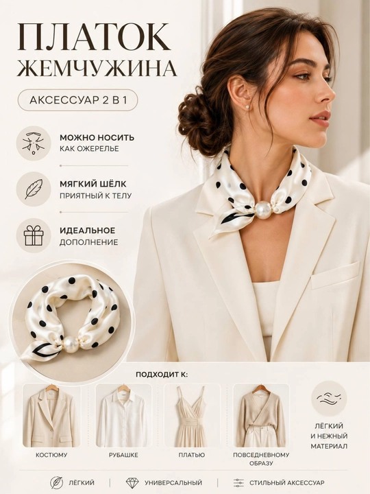 Bo‘yinga ro‘mol magnitli - 