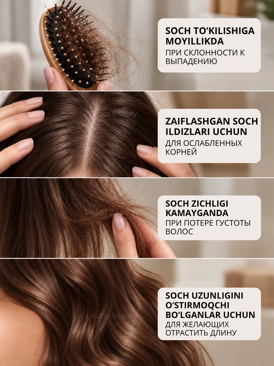 Тоник для роста волос LIKATO Professional с розмарином, кофеином, красным перцем, 150 мл