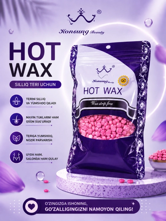 Konsung Beauty Hot Wax Depilyatsiya uchun plyonkali donador mum