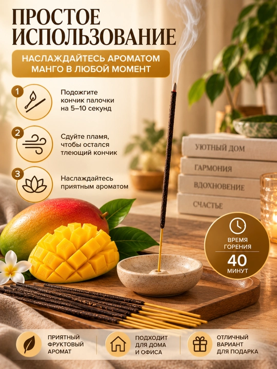 Uy uchun xushbo‘y tayoqchalar aromatli tayoqchalar 20 dona