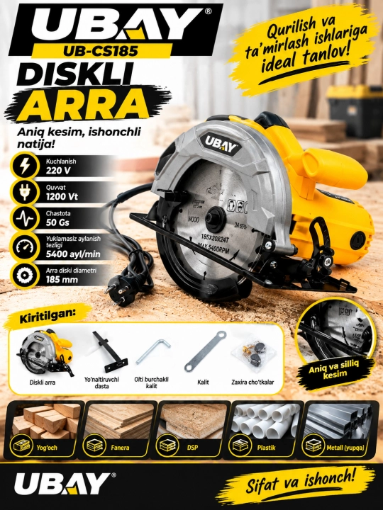 Ubay UB-CS185 sirkulyar arrasi - 