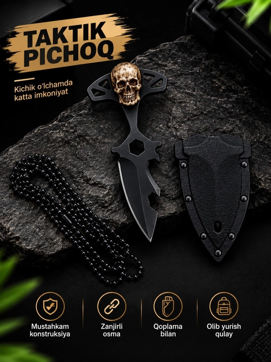 Taktik pichoq — 2 xil ko‘rinish, turistik pichoq, pichoq