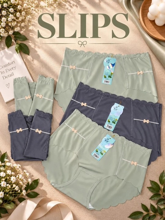 Ayollar trusiklari, slips, to'plamda 3 dona, FREESIZE ichki kiyim