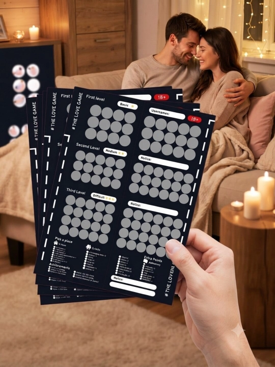 Romantik juftliklar uchun Scratch o‘yini posteri, sevishganlar uchun sovg‘a topshiriqlari - 