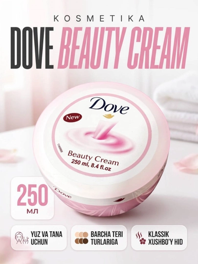 Dove Intensive Cream питательный крем для лица и тела, для всех типов кожи, 250 мл - 