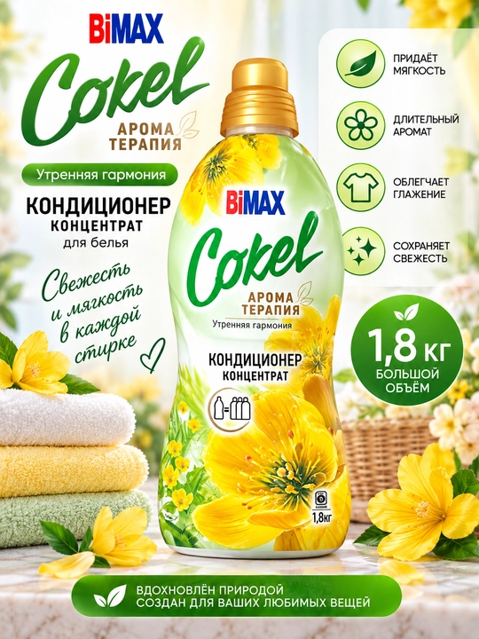 Кондиционеры-ополаскиватели для белья Cokel от BiMax, 1800 г