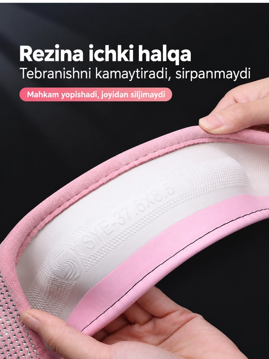 Olmos toshli avtomobil rul qoplamasi, sirpanmaydigan yumshoq premium rul chexoli