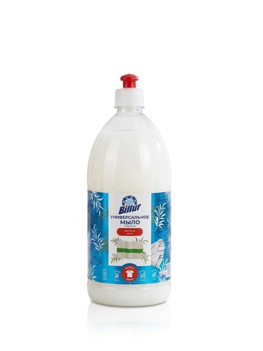 Billur 3 tasi 1 da universal suyuq sovuni, tozalash, kir va idish yuvish uchun, 1000 ml