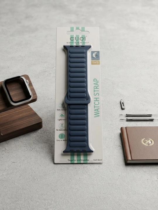 Smart Watch uchun silikon tasma, to‘q ko‘k rang, qulay sport dizayn