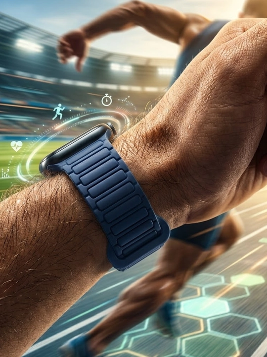 Smart Watch uchun silikon tasma, to‘q ko‘k rang, qulay sport dizayn