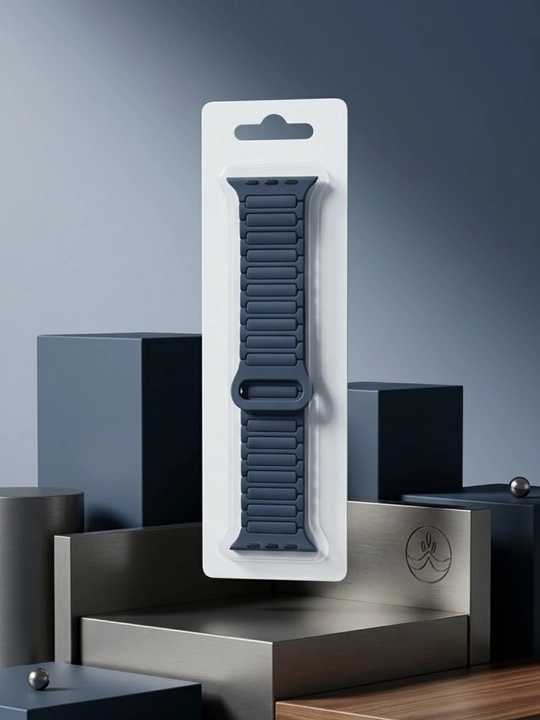 Smart Watch uchun silikon tasma, to‘q ko‘k rang, qulay sport dizayn