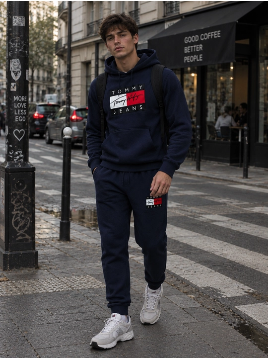 Erkaklar sport kostyumi Tommy Hilfiger, xudi va shalvar, dvoyka