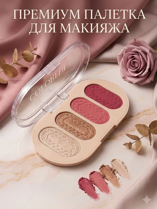 Rasmda SEVENCOOL brendiga mansub, Focus liniyasidagi 2 in 1 blush + highlighter - 