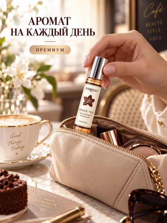Ayollar uchun shokolad va muskusli moyli atir (Maslyanye duhi, feromon), 10 ml