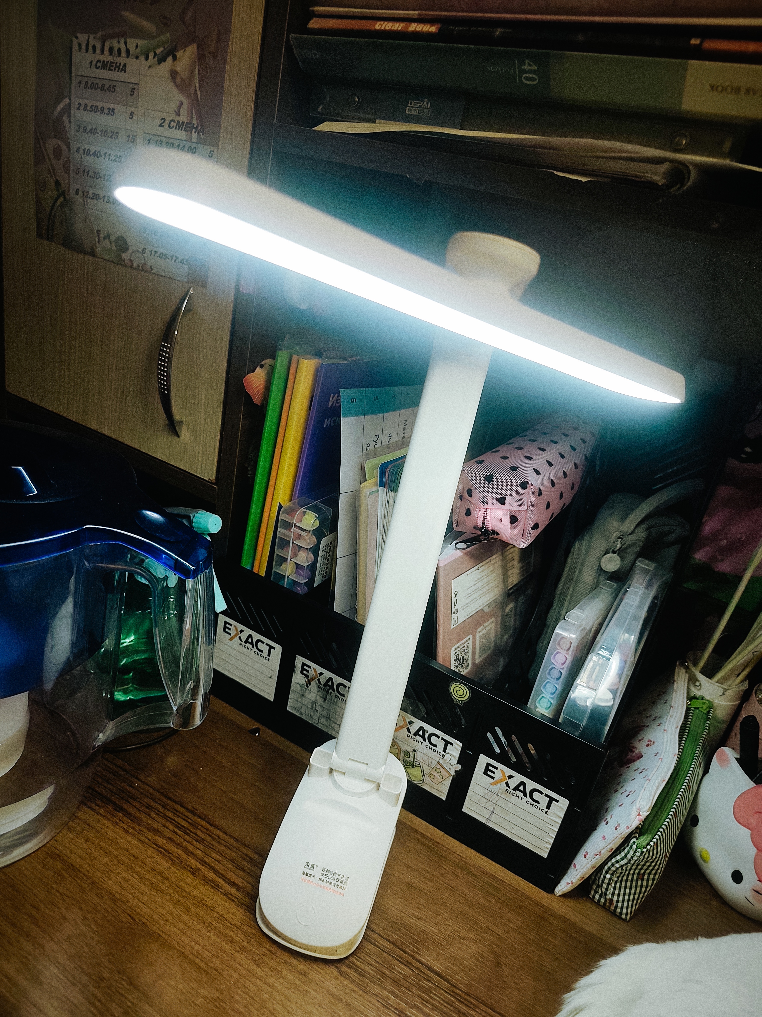 Stol uchun LED lampa, sensorli, magnitli, qisqichli, USB