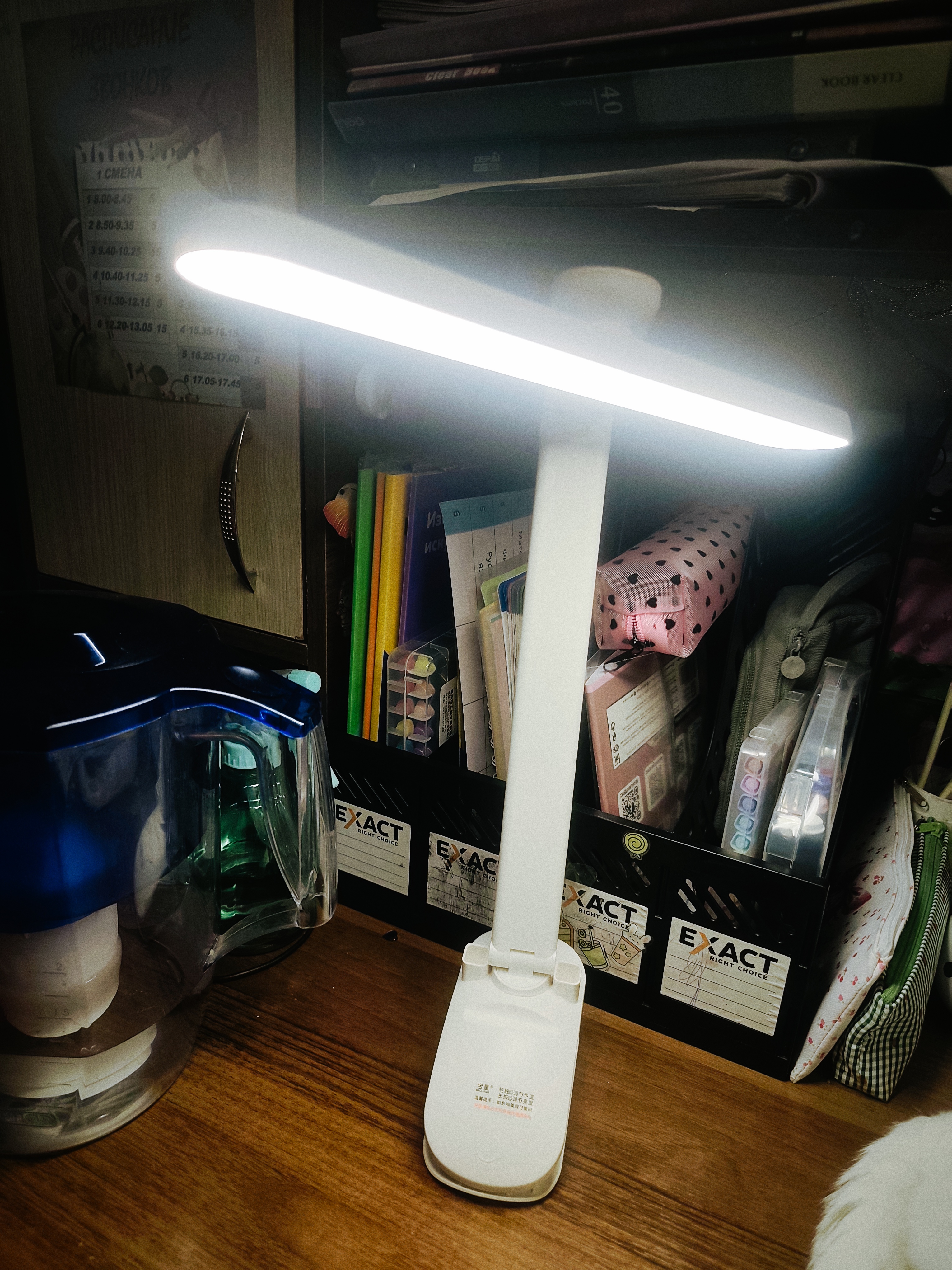 Stol uchun LED lampa, sensorli, magnitli, qisqichli, USB